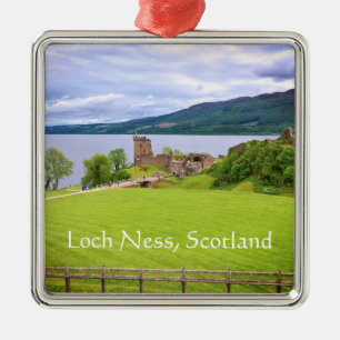 Adorno Metálico Urquhart Castle Loch Ness Escocia Fotografía