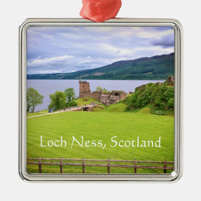 Adorno Metálico Urquhart Castle Loch Ness Escocia Fotografía (Frente)
