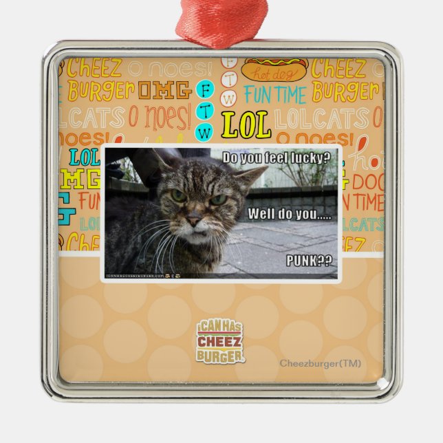 Adorno Metálico ¿Usted siente afortunado? (Frente)