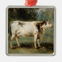 Vaca en un paisaje rural (animal de granja)