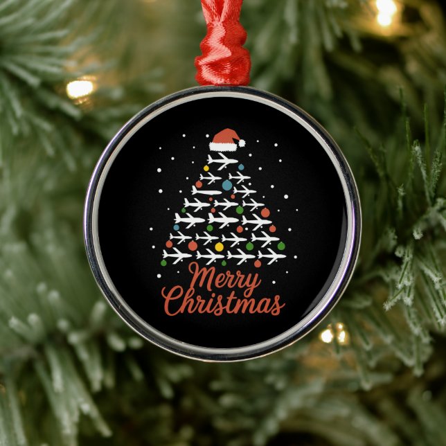 Adorno Metálico Vacaciones de Árbol de Avión de Navidad (Árbol)