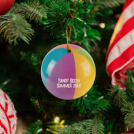 Adorno Metálico Vacaciones de Beach Ball personalizadas