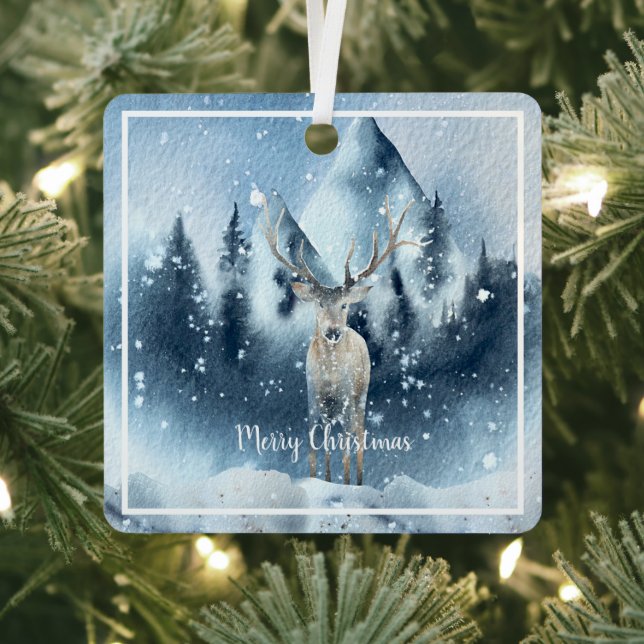 Adorno Metálico Vacaciones de ciervos acuáticos y personalizados d (in situ)