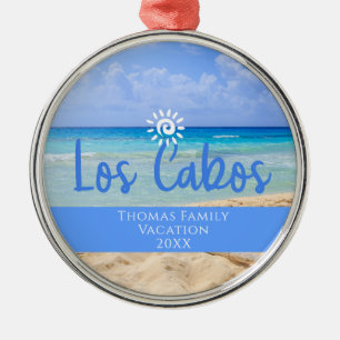 Adorno Metálico Vacaciones de Navidad personalizadas en Los Cabos 