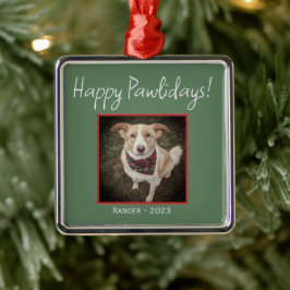 Adorno Metálico Vacaciones minimalistas de Green Happy Pawlidays M