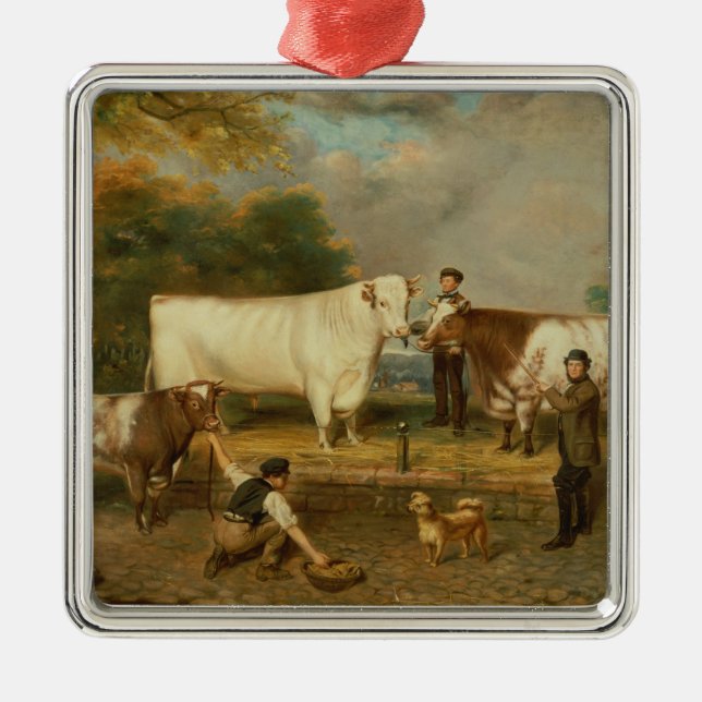 Adorno Metálico Vacas con un ganadero (Frente)