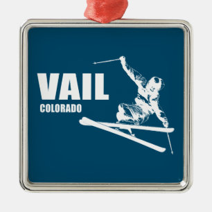 Adorno Metálico Vail Colorado Skier