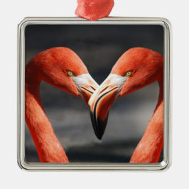 Adorno Metálico Valentine Flamingo