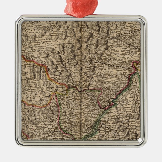 Adorno Metálico Valle del río Rin en Alemania y Francia (Frente)