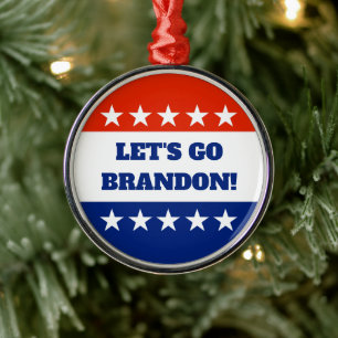 Adorno Metálico Vamos Brandon Ornament Metalizado