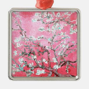 Adorno Metálico Van Gogh Almond Blossoms Azul rosa