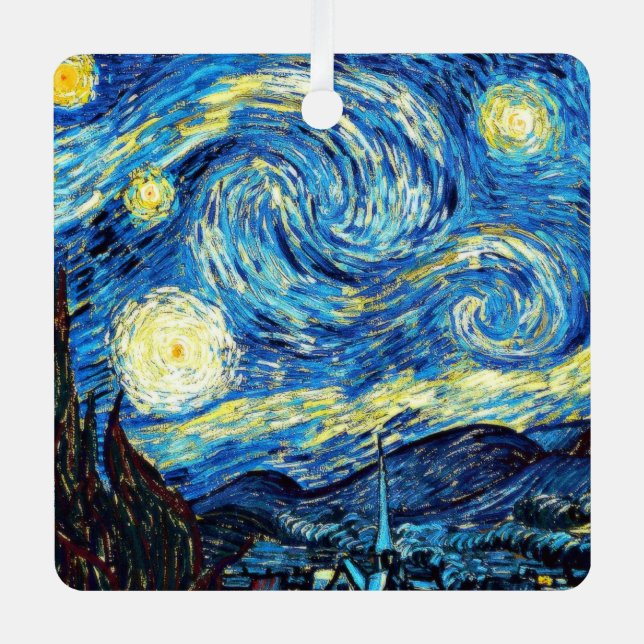 Adorno Metálico Van Gogh - Starry Night (Anverso)