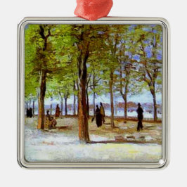 Adorno Metálico Van Gogh: Terraza en el jardín de Luxemburgo