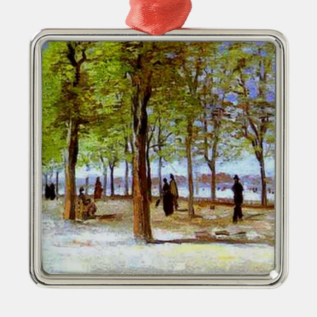 Adorno Metálico Van Gogh: Terraza en el jardín de Luxemburgo (Frente)