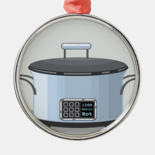 Adorno Metálico Vector de cocinar lento del pote del cántaro