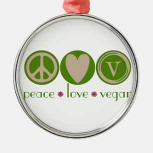 Adorno Metálico Vegano del amor de la paz