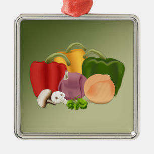 Adorno Metálico Vegetales