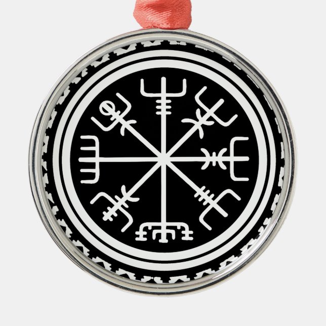 Adorno Metálico Vegvisir la brújula náutica (Frente)