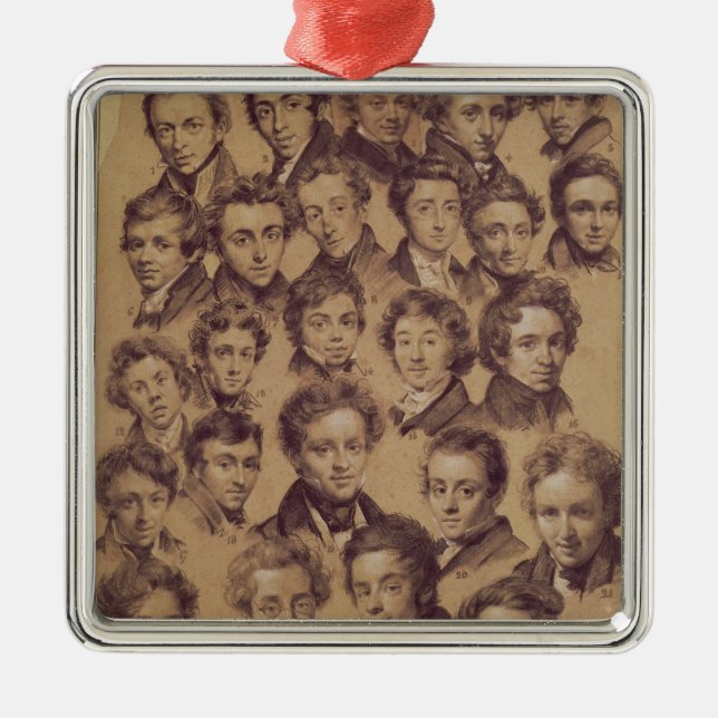 Adorno Metálico Veinticinco alumnos del estudio de Antoine (Frente)