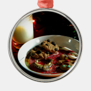 Adorno Metálico Vela de la galleta del navidad