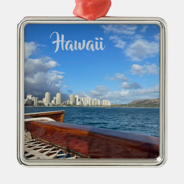 Adorno Metálico Vela Hawaii (Frente)