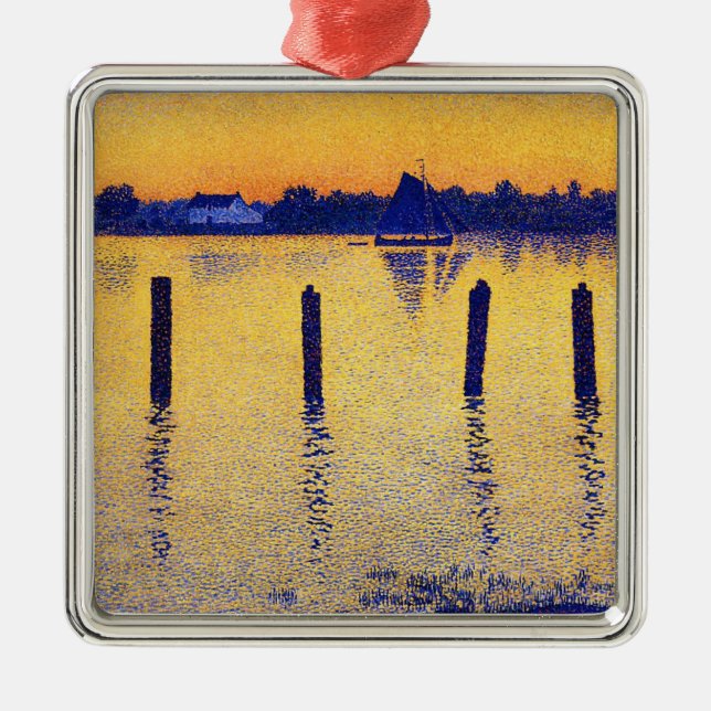 Adorno Metálico Veleros sobre el río Scheldt (Bélgica) (Frente)