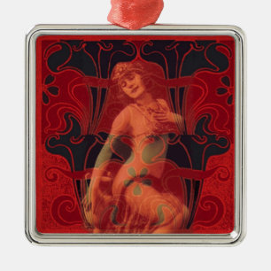 Adorno Metálico Velo rojo