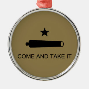 Adorno Metálico ¡Ven Y Tómalo! Bandera de batalla del estado de Te