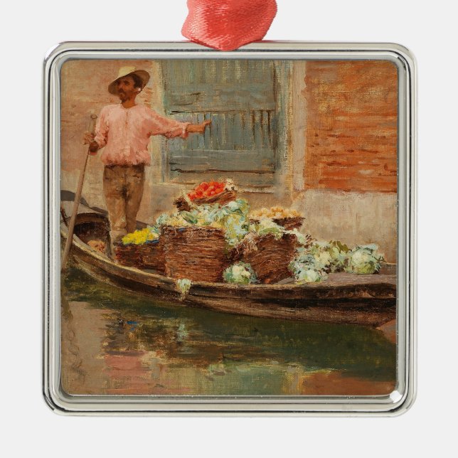 Adorno Metálico Vendedor de verduras en Venecia (por Vincenzo Capr (Frente)