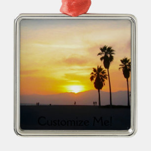 Adorno Metálico Venecia Beach California Sunset Souvenir