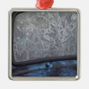 Adorno Metálico Ventana de pie de camión azul