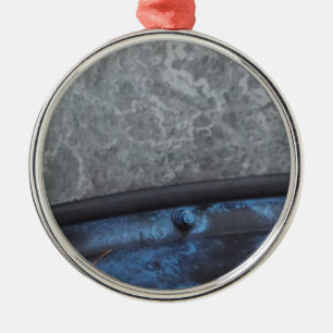 Adorno Metálico Ventana de pie de camión azul