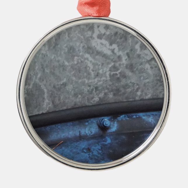 Adorno Metálico Ventana de pie de camión azul (Frente)