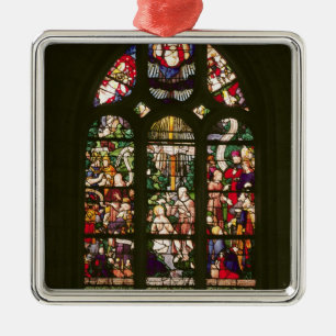 Adorno Metálico Ventana que representa el bautismo de Cristo, 1490