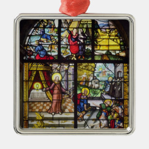 Adorno Metálico Ventana que representa la reunión del maná