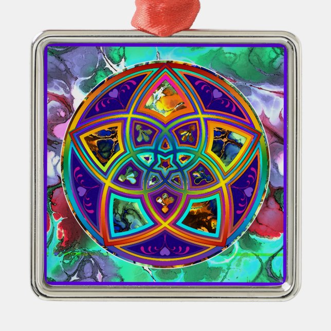 Adorno Metálico Venus Flower of Love fineART Flower Power / Square (Frente)