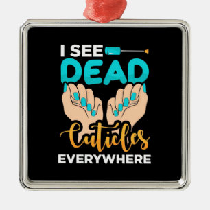 Adorno Metálico Veo Las Cutículas Por Todas Partes