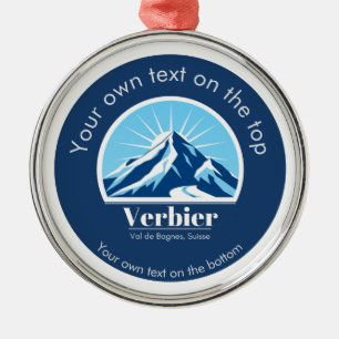 Adorno Metálico Verbier Val de Bagnes vacaciones de esquí en Suiza