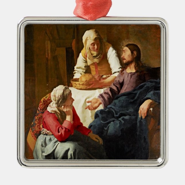Adorno Metálico Vermeer - Cristo en la Casa de Martha y María (Frente)