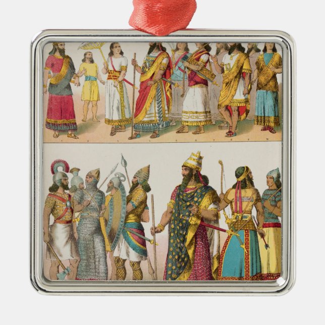 Adorno Metálico Vestido asirio, del "der Voelker de Trachten", (Frente)