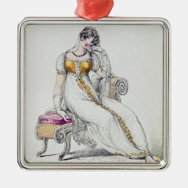 Adorno Metálico Vestido de noche o vestido de boda, placa de moda (Frente)