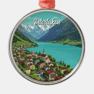 Adorno Metálico Viaje a Interlaken Suiza