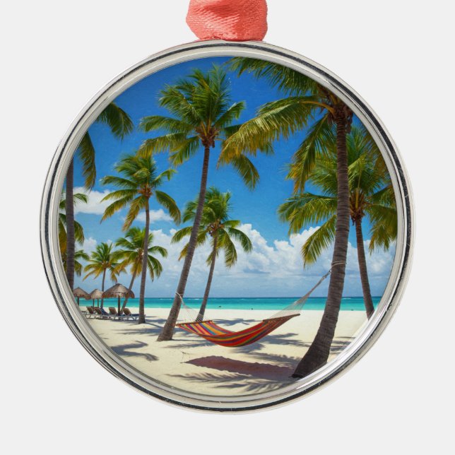 Adorno Metálico Viaje a la playa de Punta Cana en República Domini (Frente)