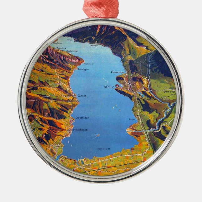 Adorno Metálico Viaje al lago de Thun Suiza (Frente)