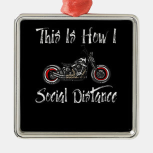 Adorno Metálico Viaje en motocicleta a distancia social