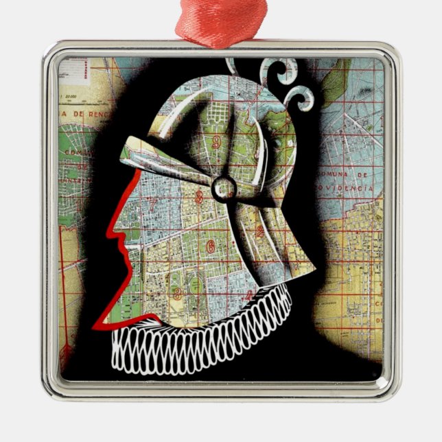 Adorno Metálico Viaje en Santiago de Chile (Frente)