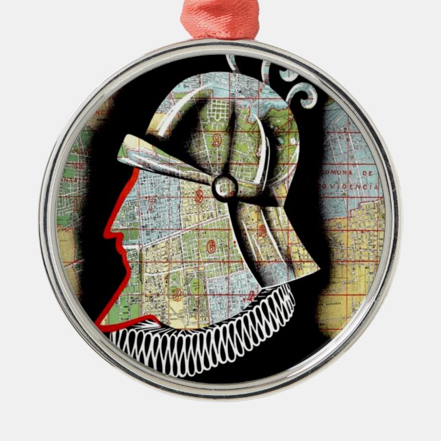 Adorno Metálico Viaje en Santiago de Chile (Frente)