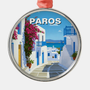 Adorno Metálico Viajes a la isla de Paros Grecia