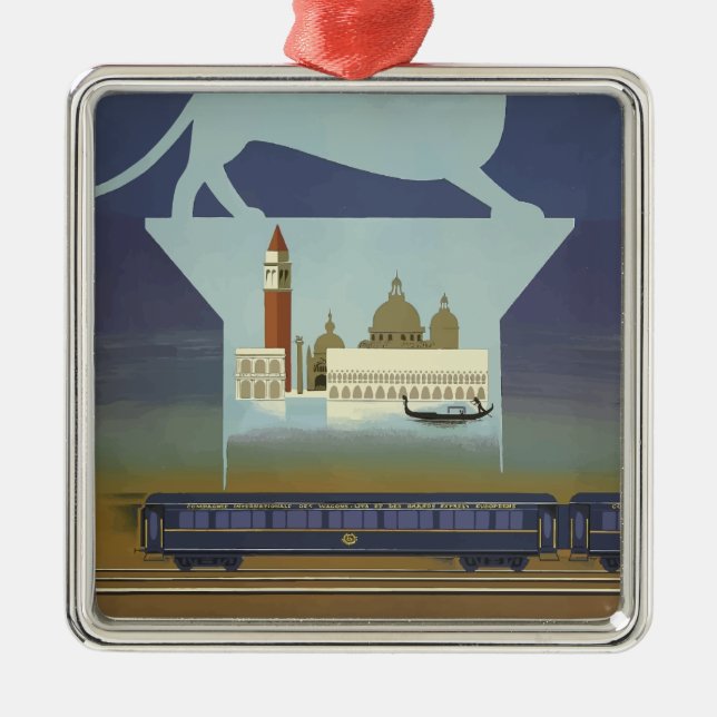 Adorno Metálico Viajes de época Venecia Orient Express (Frente)