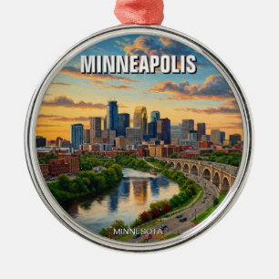 Adorno Metálico Viajes de Minneapolis Minnesota